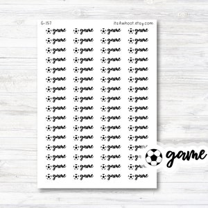 Soccer Game Planner Stickers (G157)