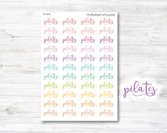 Pilates Script Stickers, Pilates Planner Sticker (B144)