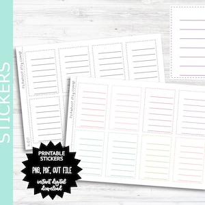 BLANK Habit Tracker Sidebar PRINT & CUT Planner Stickers (H017PC)