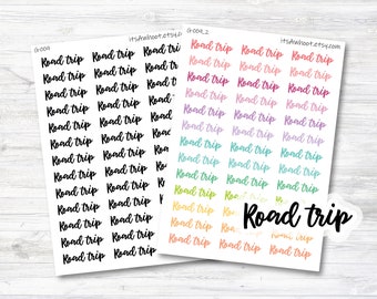 Road trip Script Planner Stickers (G009)