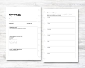 Weight Loss Weekly Planner Pages for Happy Planner Classic - Set of 4 (M018)