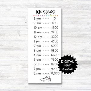 Guide to 10,000 Steps a Day - Happy Planner Insert - Half Sheet - Classic Size -PRINTABLE (N021)