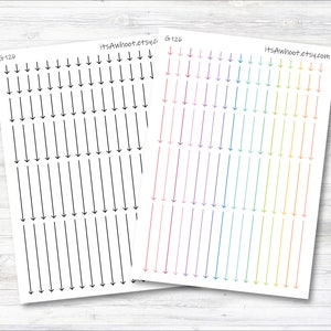 Skinny Arrow Planner Stickers - Varied Sizes (G126)