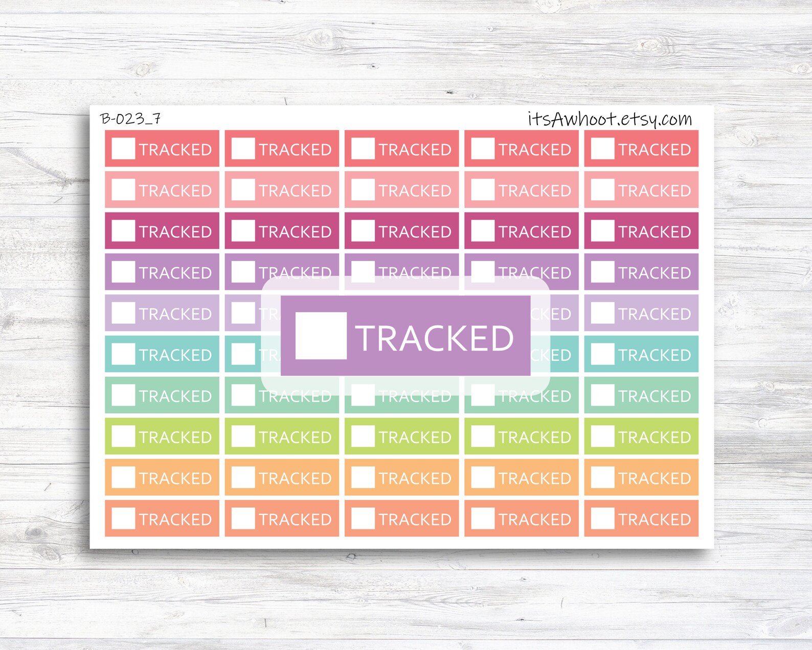 Checked Off Tracker Tracked Check off Tracker Stickers - Small Labels (B023_7) - Etsy