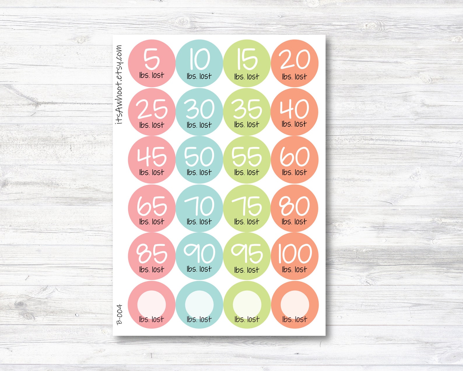 Weight Loss Milestone Pegatinas Weight Watchers Weekly Planner Etsy