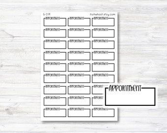 Appointment Planner Stickers, Appointment Box Label Sticker (G219)