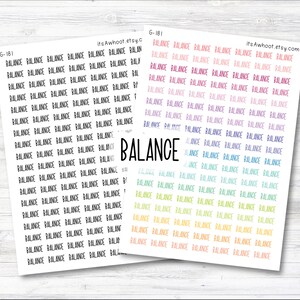 BALANCE Script Planner Stickers (G181)