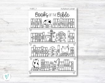 Books of the Bible Checklist Sticker, Books of the Bible Tracker - CAT (F007_7)
