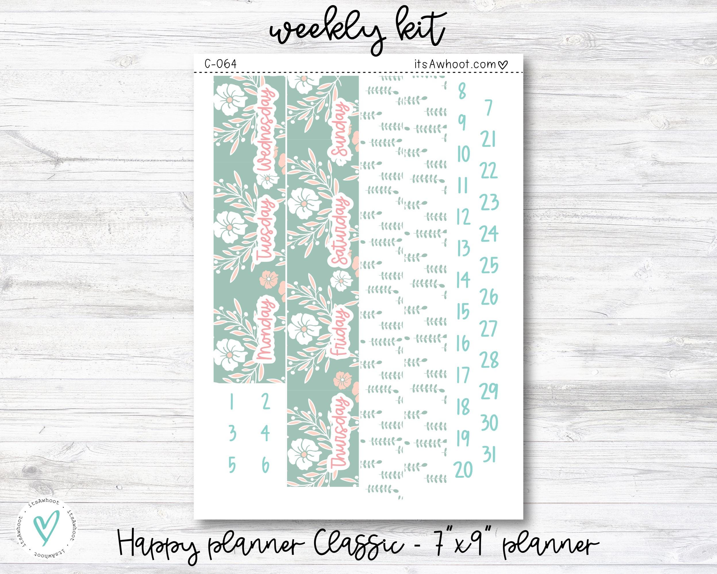 WEEKLY Kit Planner Stickers - "love, Mom" - Happy Planner CLASSIC / 7 ...