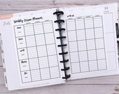 Teacher Lesson Planner, Weekly Lesson Planner Insert Pages for Happy Planner - Set of 4