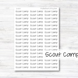 Scout Camp Script Planner Stickers (G063)