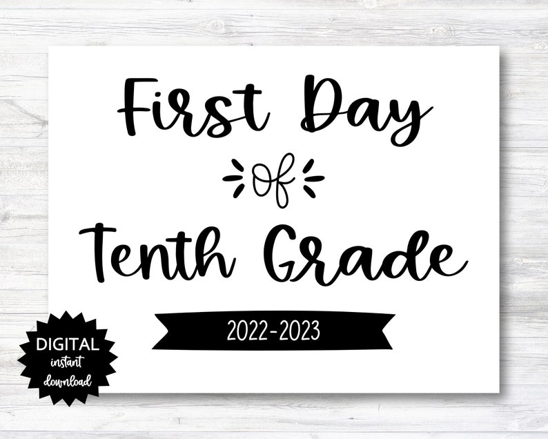Free Back To School Printable First Day Of 10th Grade vrogue co Free Back To School Printable First Day Of 10th Grade vrogue co