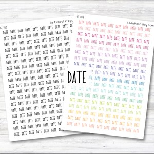 DATE Script Planner Stickers (G182)