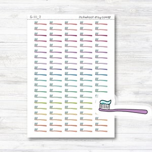 Toothbrush icon Stickers, Toothbrush Planner Stickers, Toothbrush Doodle Stickers (G111_2)