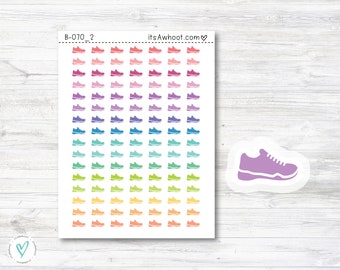 Sneaker/Tennis Shoes/Walking/Running Icon Planner Stickers - Mini .25" Tall - SMALL DECO SHEET (B070_2)