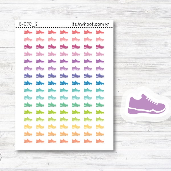 Sneaker/Tennis Shoes/Walking/Running Icon Planner Stickers - Mini .25" Tall - SMALL DECO SHEET (B070_2)