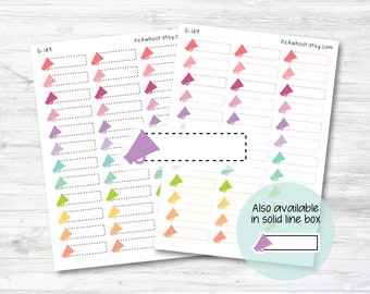 Cheerleading Quarter Box Label Planner Stickers - Dash or Solid (G149)