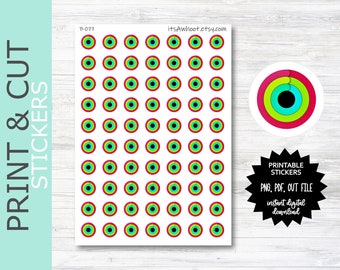 Activity Rings Closed Smart Watch Tracking PRINT & CUT Planner Stickers (B077PC)