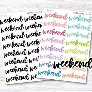 Stickers pour agenda week-end (G023)