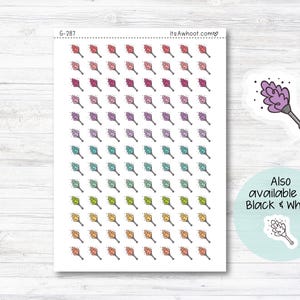May include: A sheet of 63 colorful duster stickers with a single duster sticker in the corner. The text "G-287" and "itsAwhoot.com" are at the top of the sheet. The text "Also available in Black & White" is in a circle with a single black and white duster sticker.