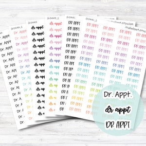 Dr. Appt. Script Planner Stickers Doctor Appointment Stickers (G044)