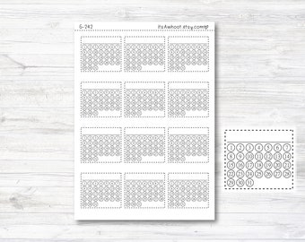 Monthly Habit Tracker Planner Stickers - with Dates (G242)