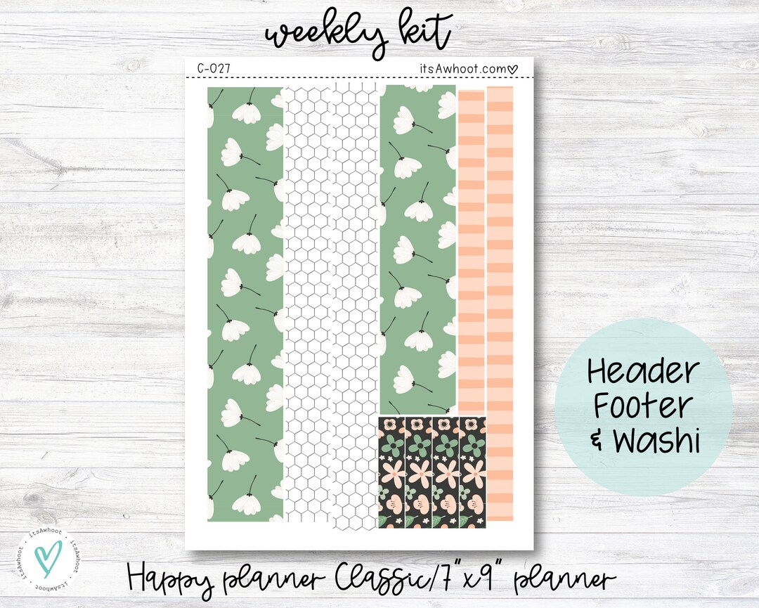 WEEKLY Kit Planner Stickers - Spring Fever - Happy Planner CLASSIC ...