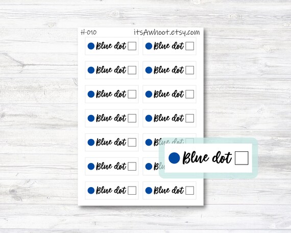 MediumSet of 54 B134 Blue Dot Stickers Weight Watchers Weekly Planner ...