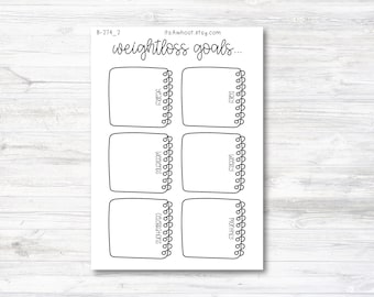 WEIGHTLOSS GOALS Planner Dashboard Stickers (B274_2)