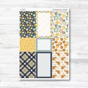 Full & Half Deco Boxes - "Forever Fall" - Happy Planner CLASSIC / 7"x9" - Vertical (C007)