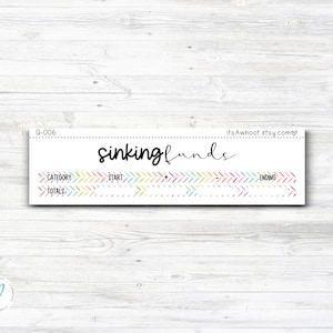SINKING FUNDS Budget Sticker Kit - 7x9 Planner (Q006)