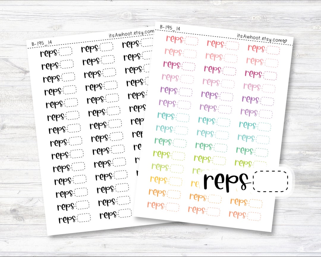 Reps Stickers, Reps Script Planner Stickers (B195_14) - Etsy