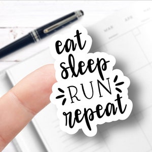 Eat Sleep RUN Repeat Individual Sticker / Single Sticker (B185_2)