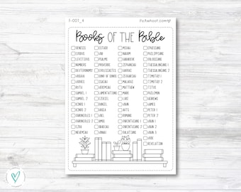 Books of the Bible Checklist Sticker, Books of the Bible Tracker (F007_4)