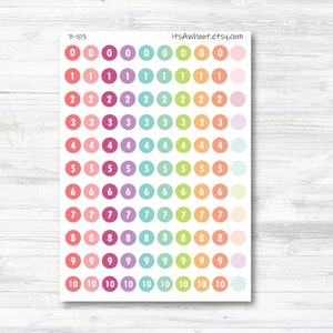 Number Stickers, Point Values Stickers - Numbers 0-10 (B103)