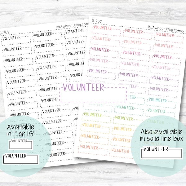 Volunteer Stickers - Etsy