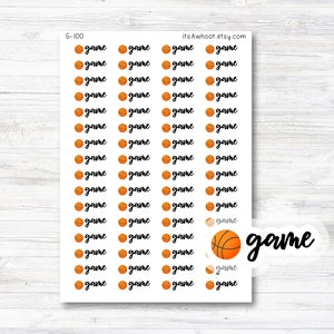 Basketball Game Planner Stickers, Basketball Game Sticker, Basketball Sticker (G100)