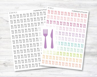 Fork & Knife Meal Planner Stickers (B145_2)