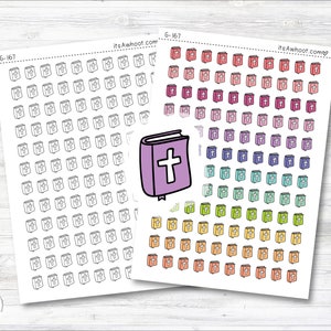 Bible Icon Planner Sticker, Bible Doodle Stickers (G167)