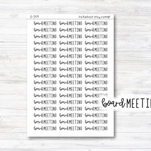 BOARD MEETING Stickers, Board Meeting Script Planner Stickers, Board Meeting Mixed Script Stickers (G259)