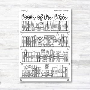 Books of the CATHOLIC Bible BOOK SHELF tracker Dashboard Sticker - Catholic Version (F007_2)
