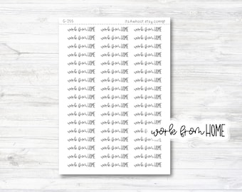 WORK FROM HOME Stickers, Work from Home Script Planner Stickers, Work from Home Mixed Script Stickers (G255)