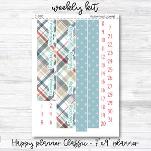WEEKLY Kit Planner Stickers - &quot;Merica&quot; - Happy Planner CLASSIC / 7&quot;x9&quot; - Vertical (C070)