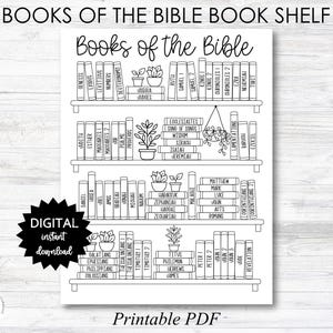Books of the CATHOLIC Bible Book Shelf tracker, Bible Books Coloring Page - CATHOLIC Version - PRINTABLE (N055_2)