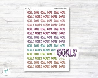 Goal Stickers, Goals Script Planner Stickers (B011_2)
