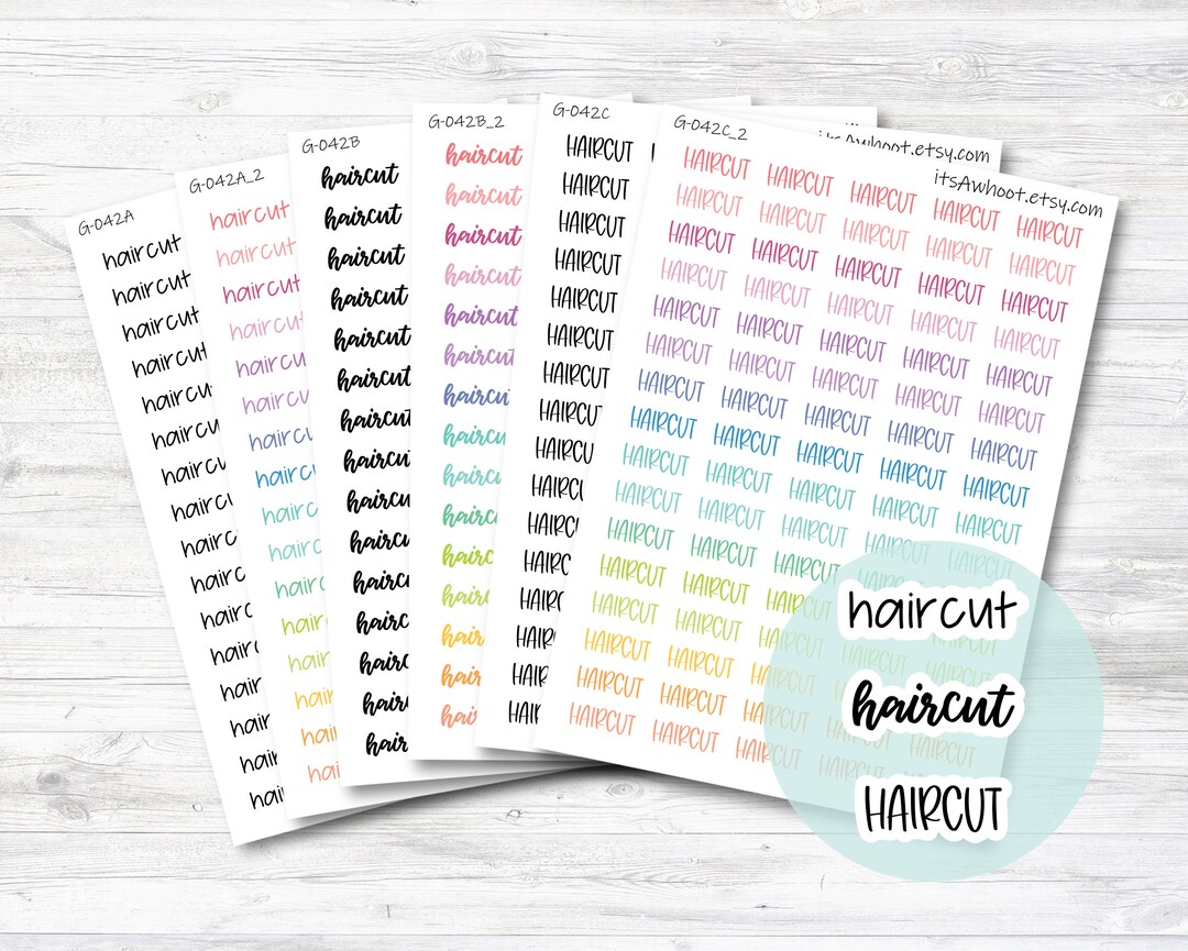 Haircut Script Planner Stickers (G042) - Etsy