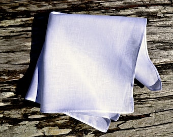 White Linen Handkerchief, Irish Linen Handkerchief, White Pocket Square, Formal Pocket Square, Linen Pocket Square, Linen Hankerchief