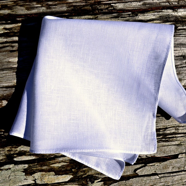 White Linen Handkerchief, Irish Linen Handkerchief, White Pocket Square, Formal Pocket Square, Linen Pocket Square, Linen Hankerchief