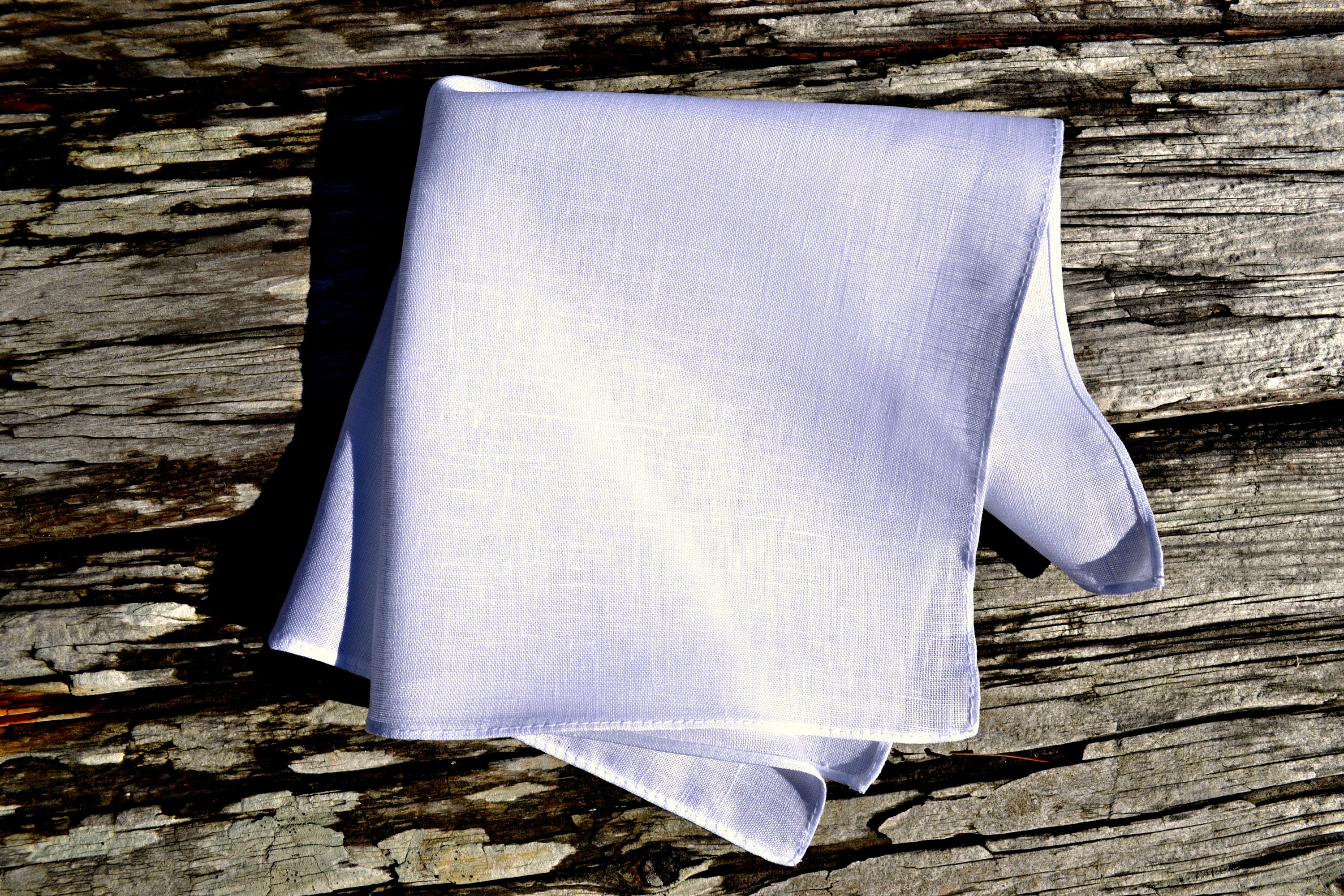 Handkerchief Ladies - Scalloped Edge Cotton, Woven Border – Irish Linen  Stores