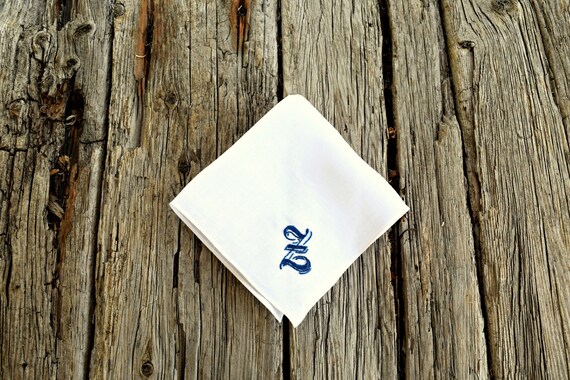 Monogrammed irish linen handkerchiefs deals